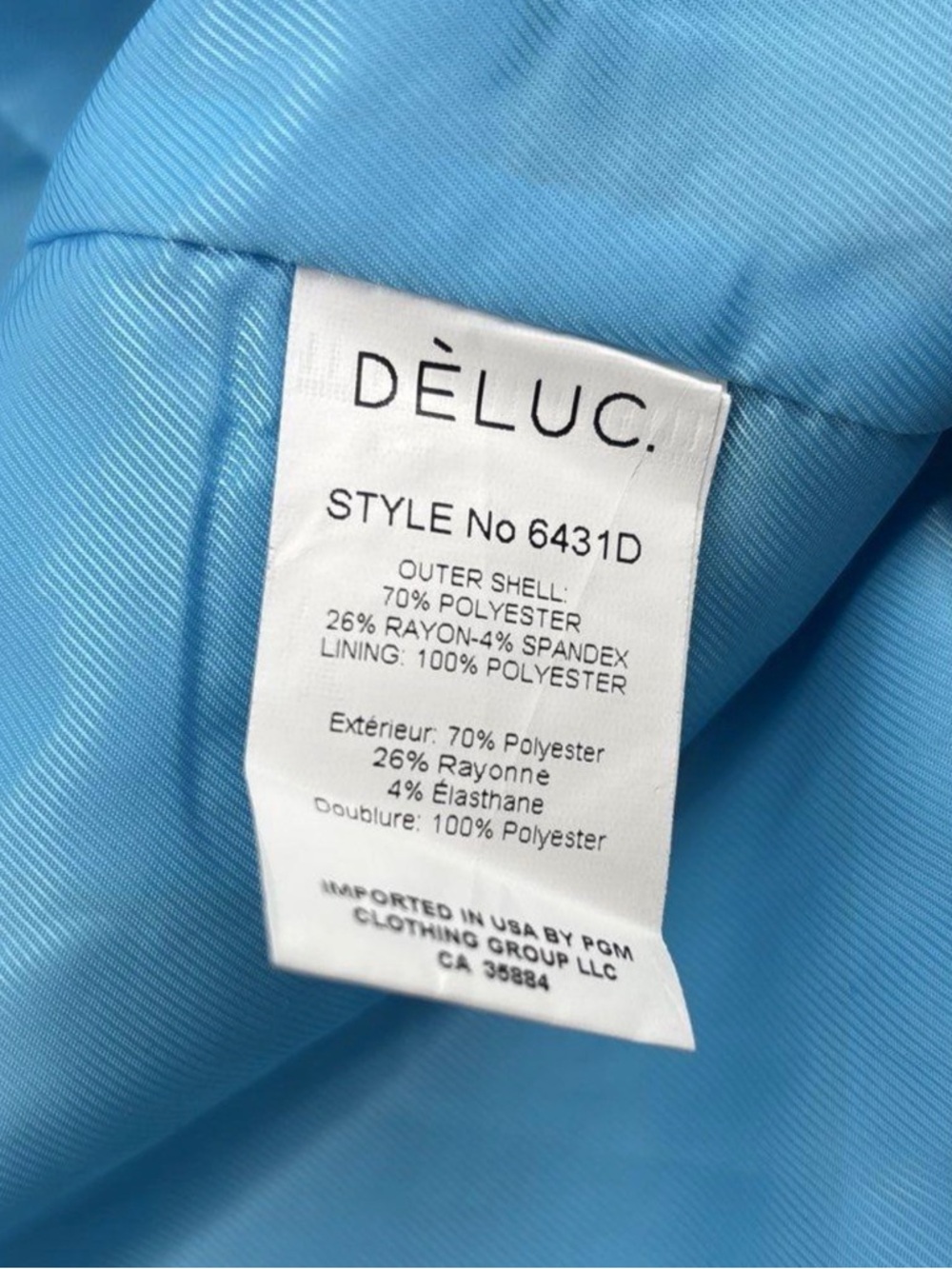 Deluc Women's Single-Button Notch Lapel Blazer in Sky Blue - Picture 8 of 9